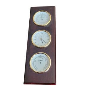 Howard Miller Weather Station Clock, Barometer Indoor Thermometer Model 625-249